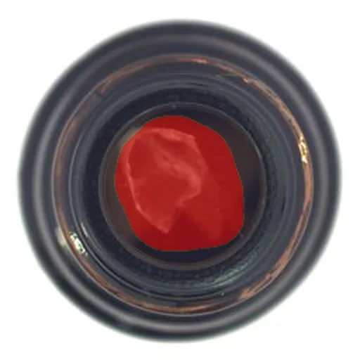 Heat map on a contaminated bottle